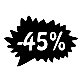 Étiquette soldes promotion -45%